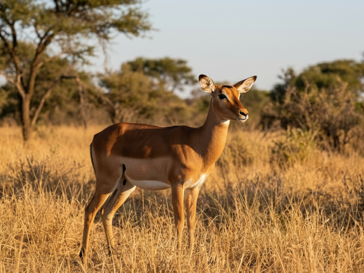 Impala ewe in a Southern African hunting species guide