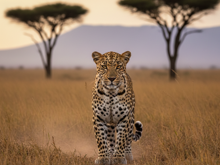 Leopard tom in a Southern African hunting species guide