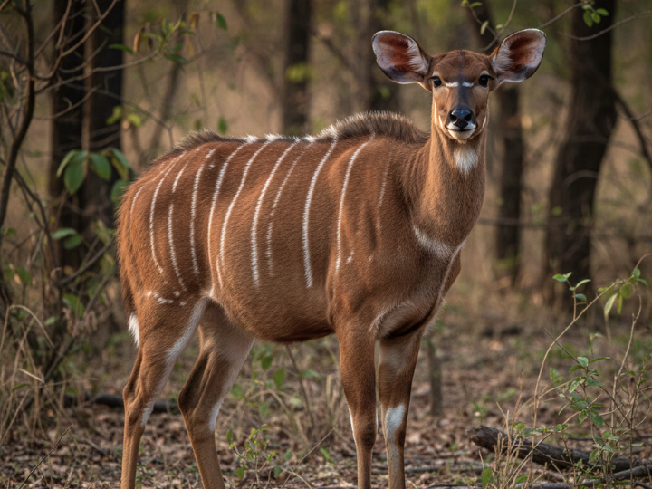 Nyala cow in a Southern African hunting species guide