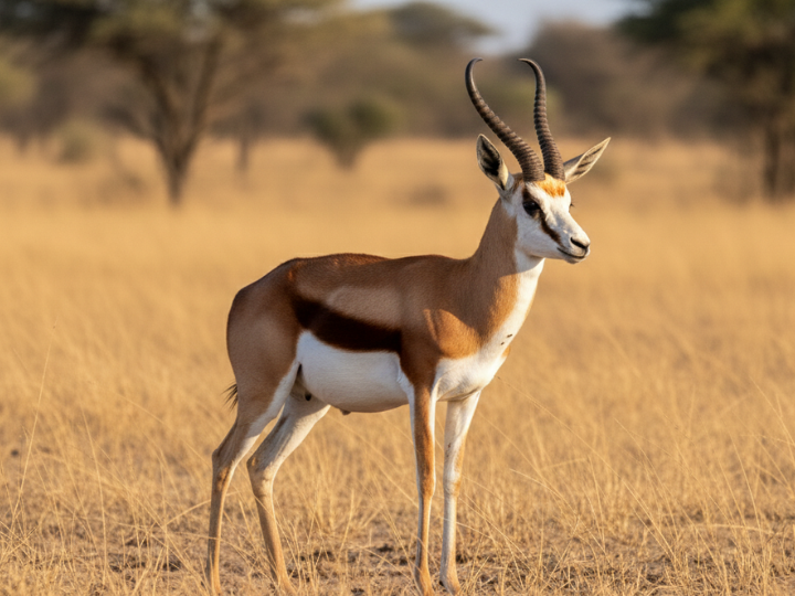 Springbok ram in a Southern African hunting species guide