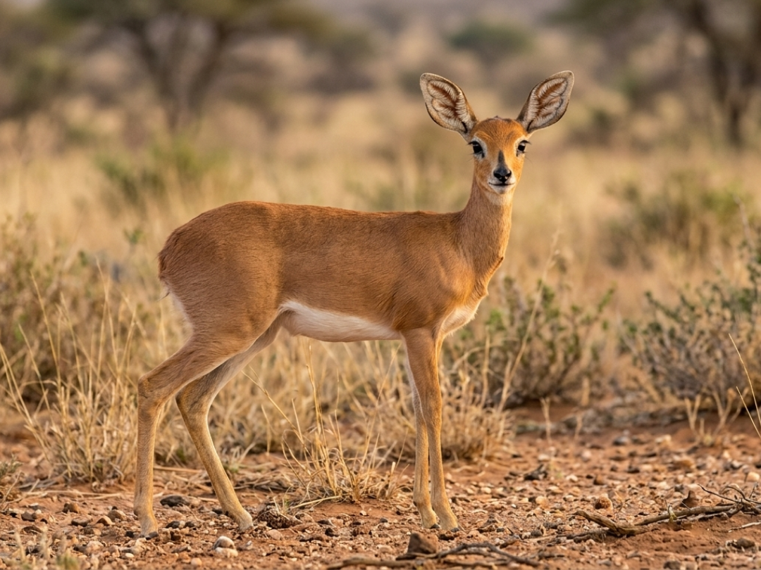 Steenbok ewe in a Southern African hunting species guide