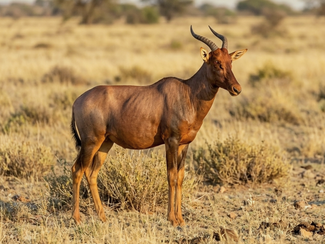 Tsessebe cow in a Southern African hunting species guide